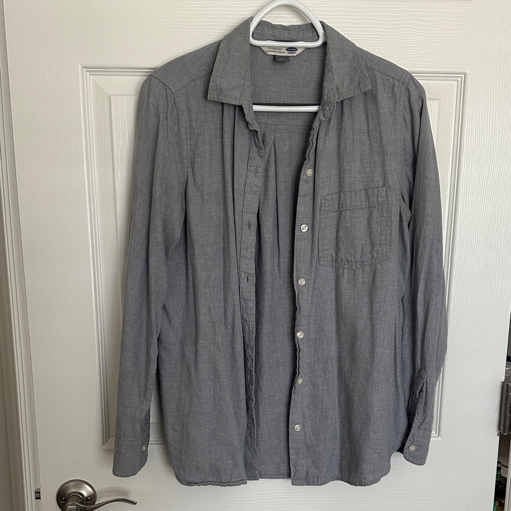 Gray Button Up